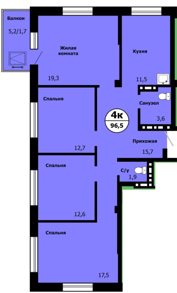 Купить 4-комнатную квартиру
