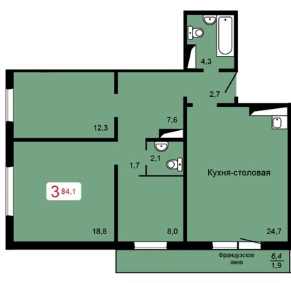 Купить 3-комнатную квартиру